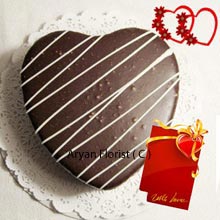 This wonderful 1Kg (2.2 Lbs) Heart Shaped Chocolate Cake is made up of pure chocolate and decorated with white cream that adds to its beauty. With special days and occasions you can present this form of affection to any of your closed one. We despair when we miss the special day of our loved ones and regret later. To celebrate warm bonds of friendship, love and of family this gift of cake can be a memorable moment for both sides.