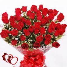 Beauty of Roses is often appreciated and is mostly presented to the women on her special occasion. So we say the bunch of 40 Red Roses can be fearlessly taken for the tender love of women. It is indeed one of the best ways to show that you care. Thinking of your beloved is one thing, and showing her that you love her, is another. Appreciate her efforts that she does for you and stamp them with these lovely flowers.