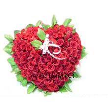 Honor your woman with this lovely arrangement made from 100 Red Roses. These are brought together to unfold the mystery of love and reveal to you the real feelings that have been hidden. The hidden language of flowers will help you express your feelings subtly , yet sincerely. Go ahead and buy this arrangement now to gain courage and give honor to the love of your life. Buy now!