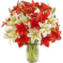 Lilies are allusive of innocence and it should be your first choice if you are buying it for an innocence person whom you love dearly. It is very important to send correct flowers to anyone to recreate and maintain the magic of relationship, as flowers speak their own language. We present to you mixed colored flowers that you ought to choose as they come with a glass vase in which the flowers are placed. Place your order now and make the righteous choice for right people.