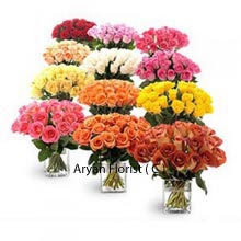 Make your special day and occasions more colorful and memorable with this collection of 12 Vases having 24 Roses each of different colors such as Red, Yellow, Pink, White, and Orange Etc. Flowers possess the quality to make great wonders in life. A present like this to your loved one will never make you regret, get it delivered at their door when you are not near without thinking, a must buy for showing immeasurable love.(Please Note That Incase Of Non Availability of Any Color We Reserve the Right to Substitute It)
