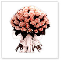 Charming and feminine, this bouquet is designed with a 100 pink roses. The colour of universal love for oneself and others, the long stem pink roses are handpicked by our expert florists and put together with leaves around the bunch to heighten the experience of the pink blooms. Held together with soft fancy ribbon, this specially designed bouquet is perfect for various occassions to express your warm wishes.