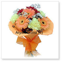 Aesthetically wrapped, these cute looking ten gerberas are fit for the lovely friend of yours who loves hues and vibrant colors. The way they are wrapped adds to the pinch of spice that you share in your relationship. You may also buy it for your mother, sister or brother with whom you share the love-hate equation. The strength in your bond will be well understood through this bunch, presented in a vase. Place your order now!