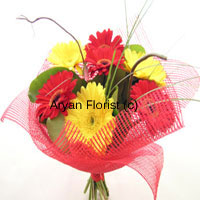 Your family members are a blessing in disguise, so do not miss any special occasion to please them with a beautiful bunch of twelve mixed and bright gerberas. Show them that you love and care with this breathtakingly amazing bunch. On a dinner date with your wife, mum or as a surprise for your children's or husband's birthday, give them this and make them speechless. This loss of words will still fill the air with affinity. Order now!
