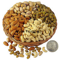 Festivals are a time for celebration and abundance. Send this gift of 1 kg assorted dry fruits and a silver Laskhmi Ganesh coin to your friends and family to add to festivities. Assorted and neatly wrapped with love, both the dry fruits and the silver coin carry a message of warm festive wishes.