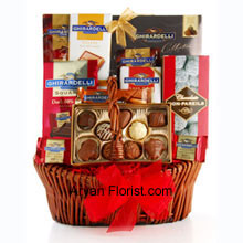 Cure a broken heart with this delicious sweet pack of chocolates! This mesmerizing basket comes with numerous variety of chocolates that come straight from San Francisco. The basket includes Ghirardelli Masterpiece Chocolate, Luxe Almond Bar, Milk Chocolate with Caramel Bar, Luxe Toffee Bar, Dark Chocolate Squares, and Chocolate Non Pareils. The pack also includes a hot cocoa mix, that is perfect to bury the remorse and brighten your life. (All these products are subject to availability and are replaced with goodies of equal value).